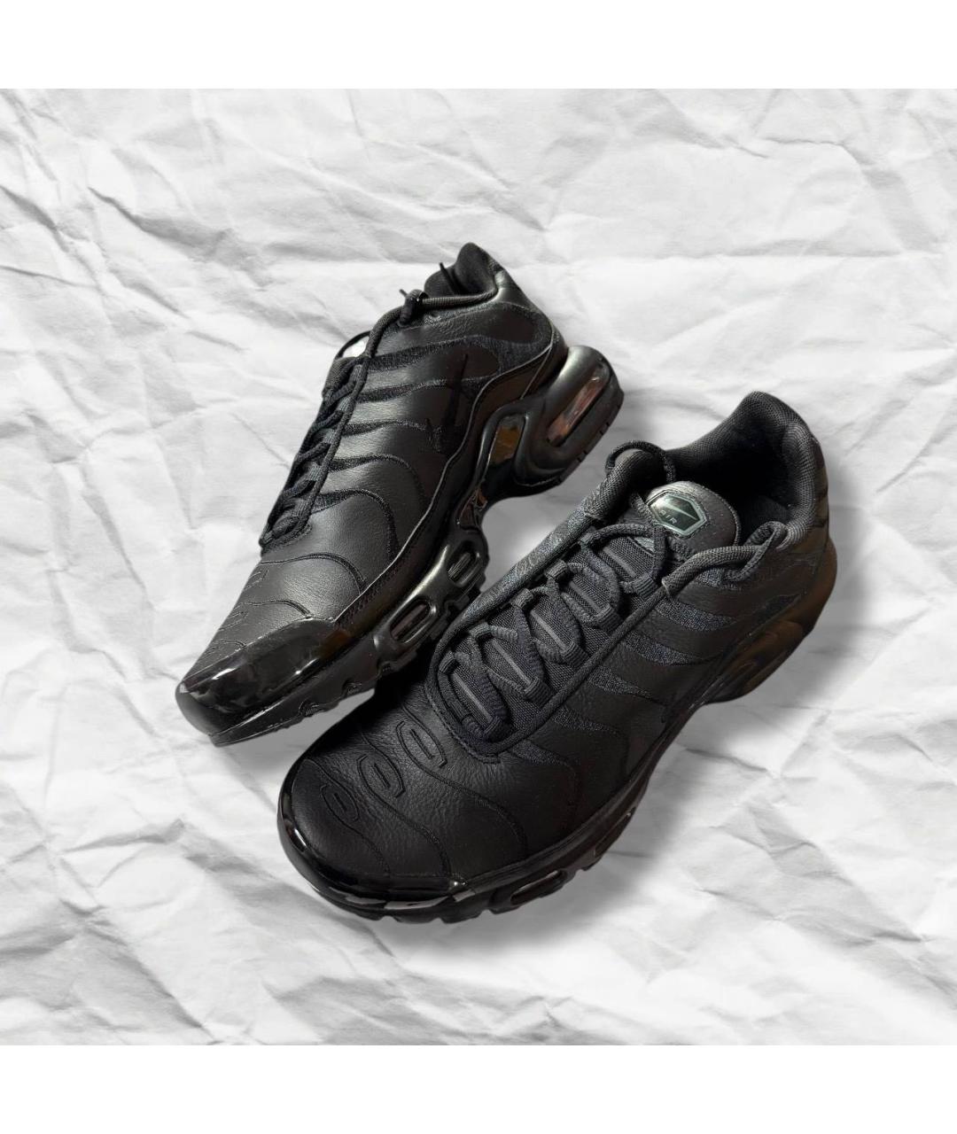 NIKE Черные кожаные низкие кроссовки / кеды, фото 8