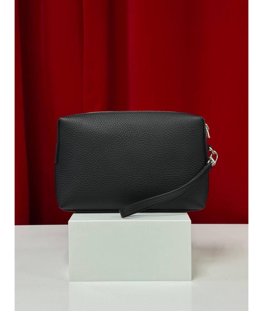 CARTIER Черная кожаная барсетка, фото 8