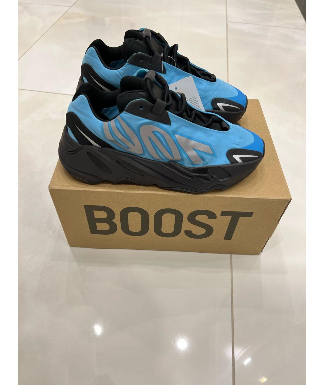ADIDAS YEEZY Голубые неопреновые кроссовки, фото 9