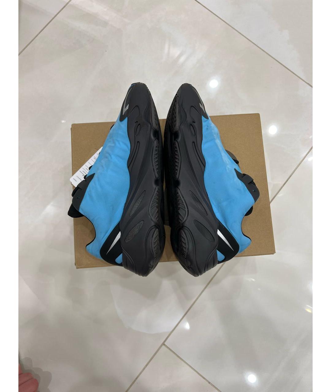 ADIDAS YEEZY Голубые неопреновые кроссовки, фото 8