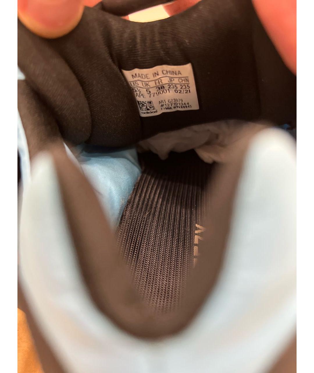 ADIDAS YEEZY Голубые неопреновые кроссовки, фото 5