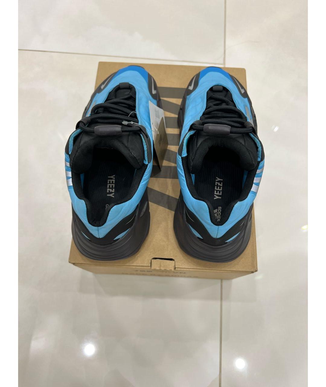 ADIDAS YEEZY Голубые неопреновые кроссовки, фото 3
