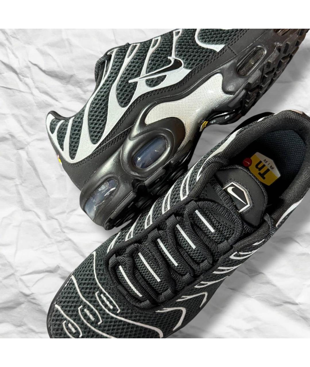 NIKE Черные кожаные низкие кроссовки / кеды, фото 6