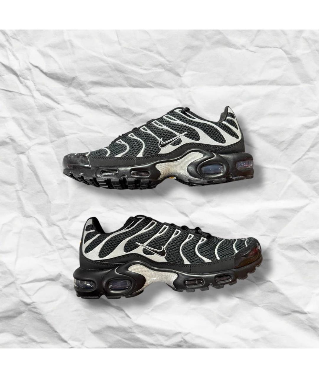 NIKE Черные кожаные низкие кроссовки / кеды, фото 4