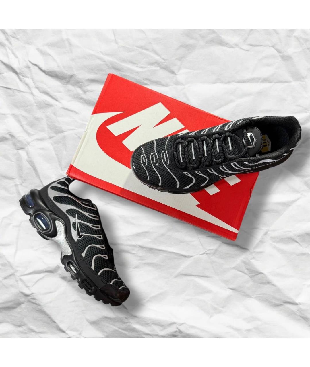 NIKE Черные кожаные низкие кроссовки / кеды, фото 2