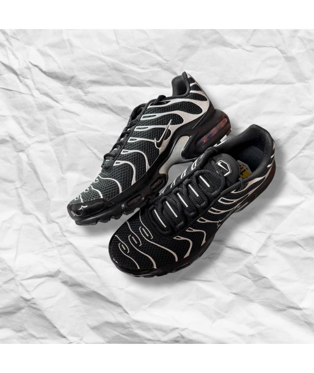 NIKE Черные кожаные низкие кроссовки / кеды, фото 7