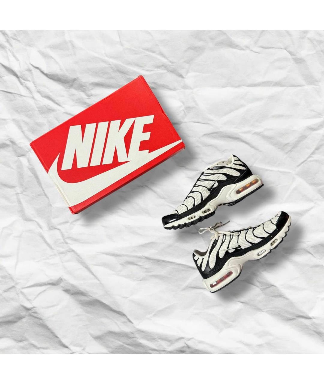 NIKE Белые кожаные низкие кроссовки / кеды, фото 2