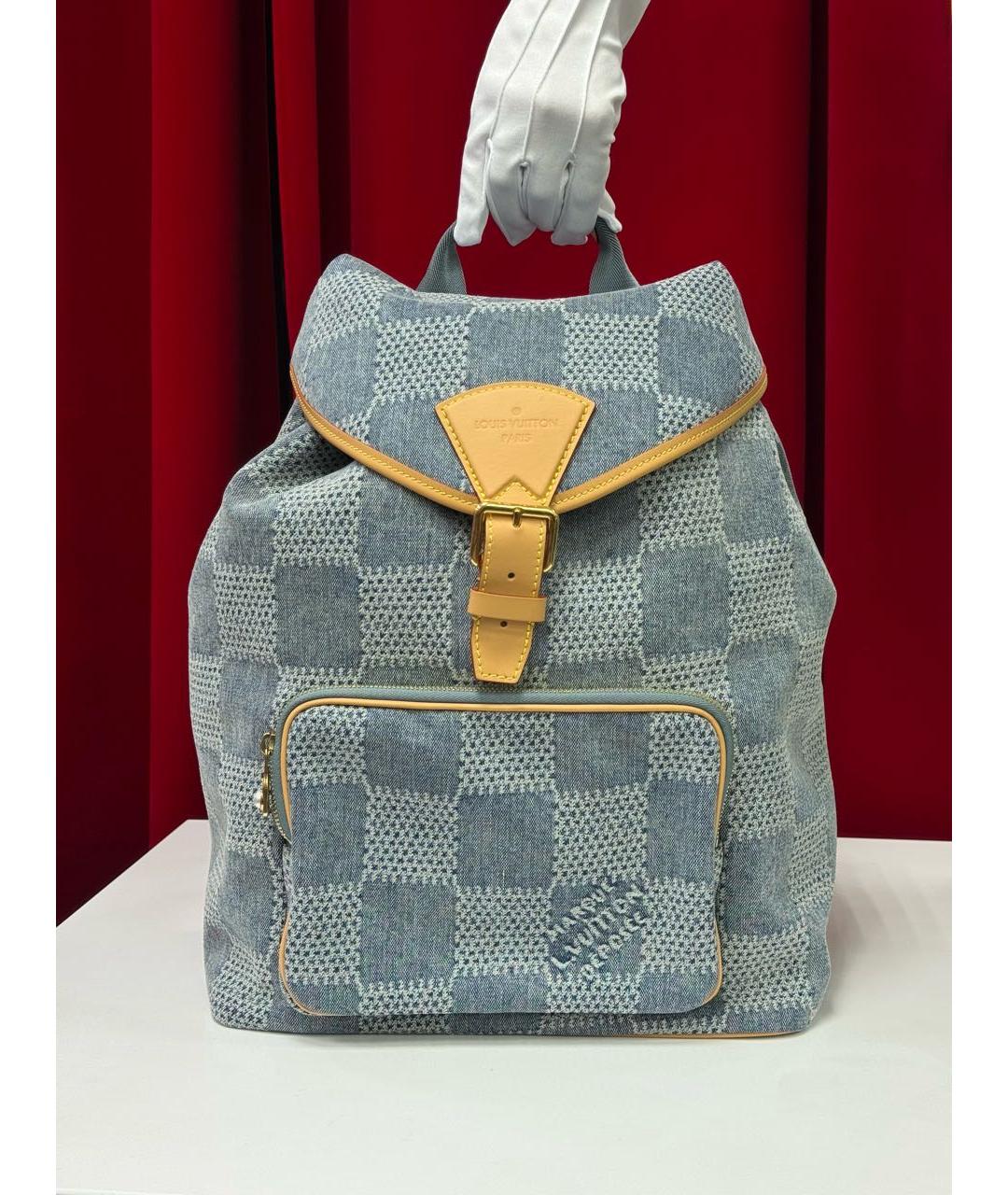 LOUIS VUITTON Голубой рюкзак, фото 5