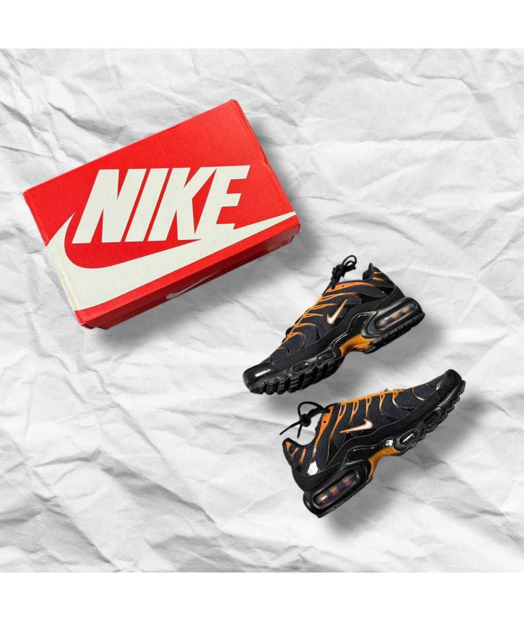 NIKE Черные кожаные высокие кроссовки / кеды, фото 2