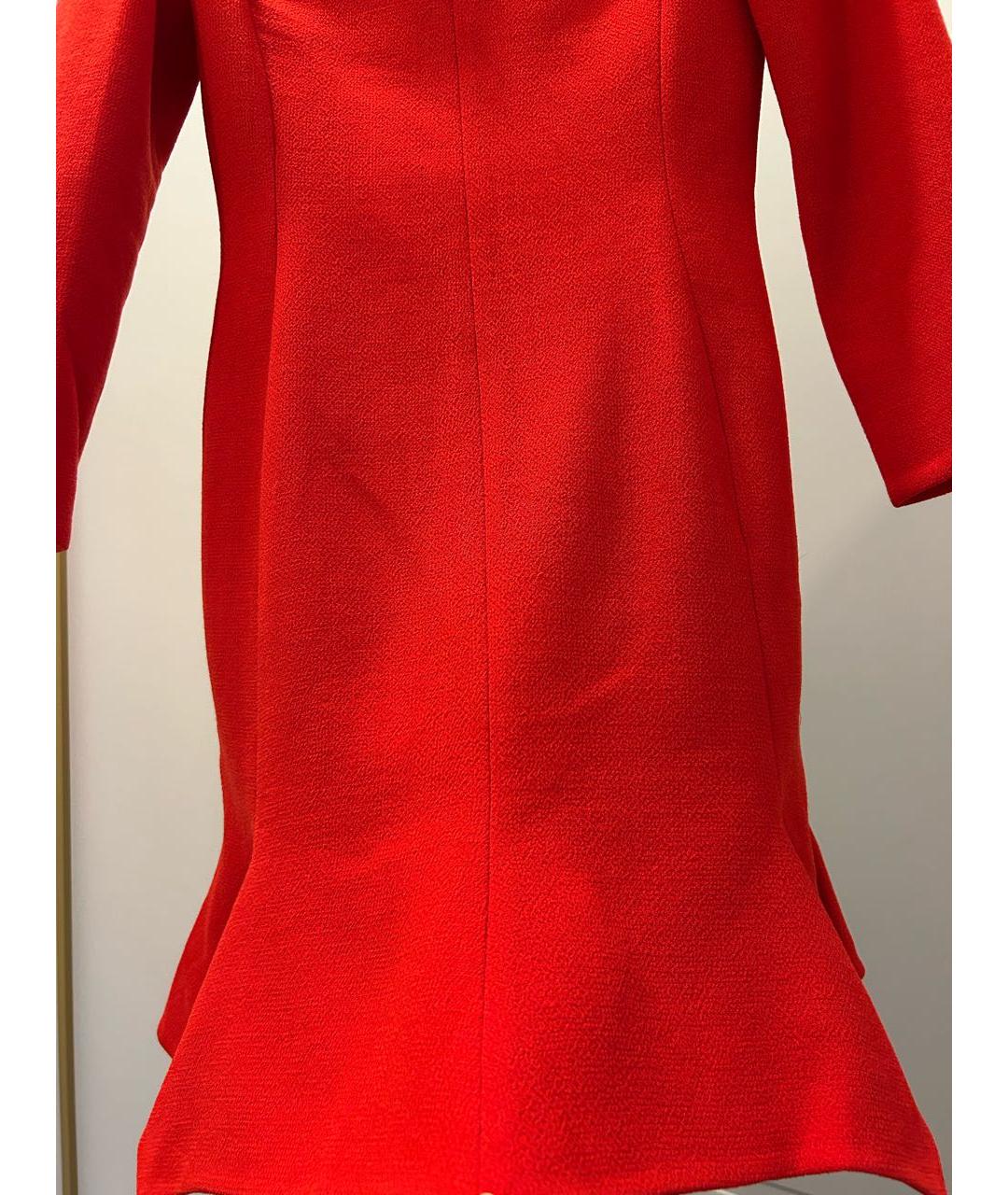 CHRISTIAN DIOR Красное шерстяное повседневное платье, фото 2