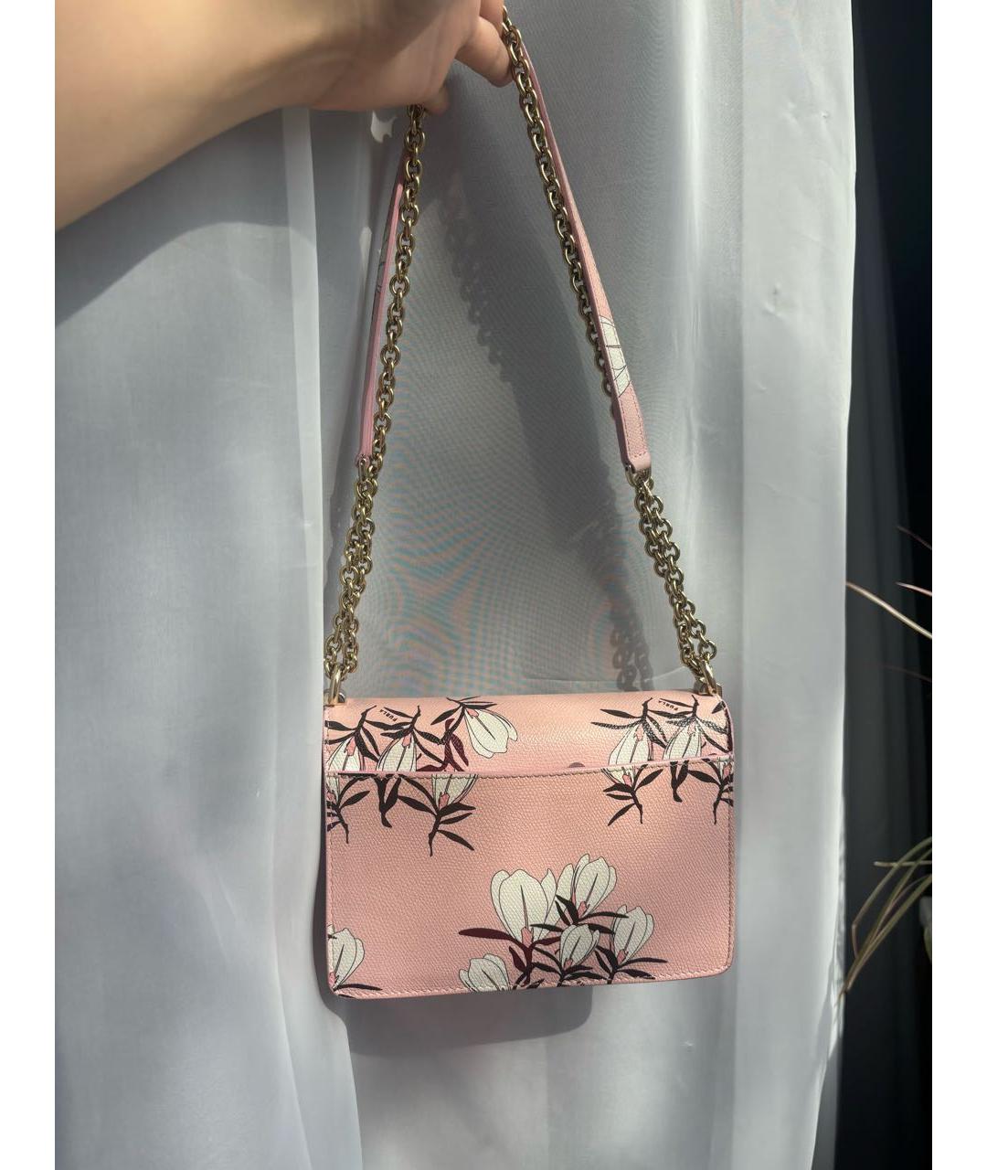 FURLA Розовая кожаная сумка через плечо, фото 3