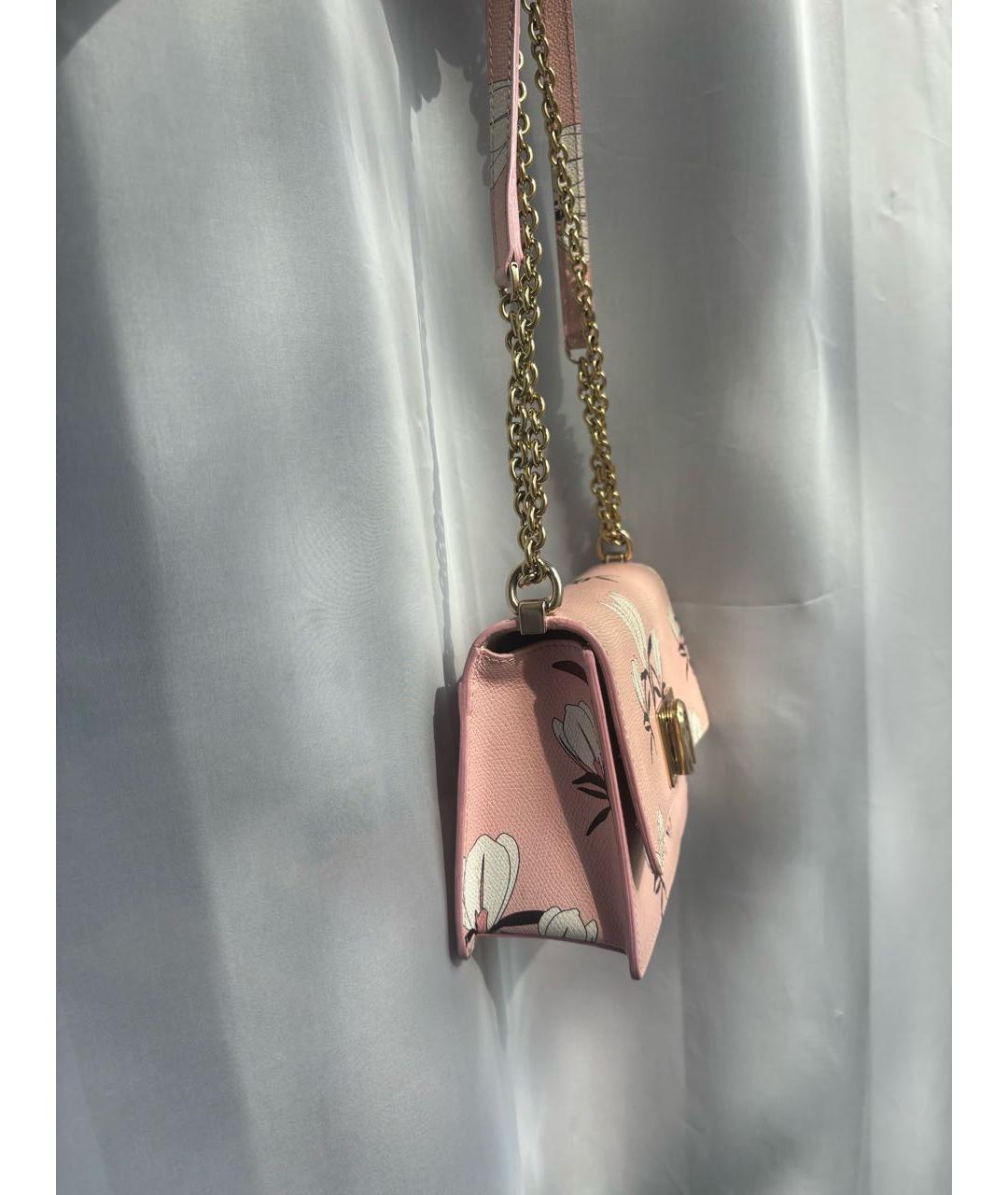 FURLA Розовая кожаная сумка через плечо, фото 2
