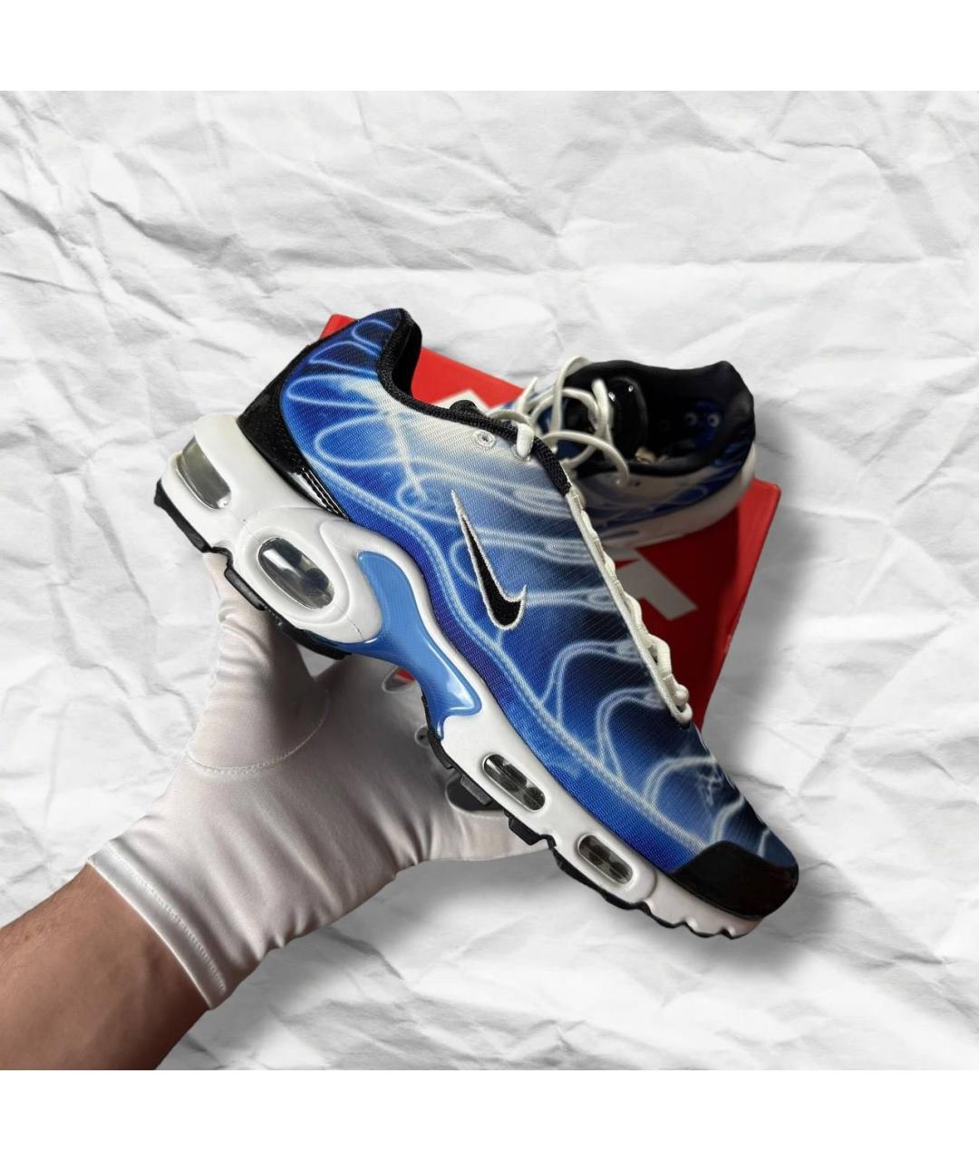 NIKE Синие кожаные низкие кроссовки / кеды, фото 9