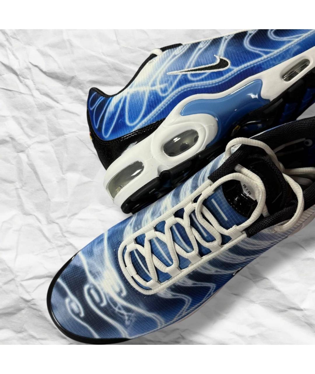 NIKE Синие кожаные низкие кроссовки / кеды, фото 6