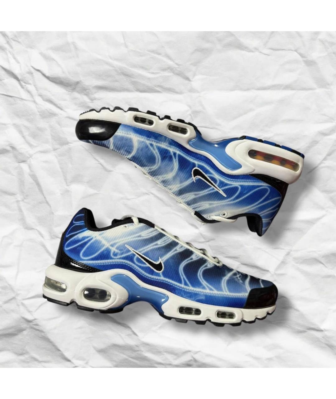 NIKE Синие кожаные низкие кроссовки / кеды, фото 4