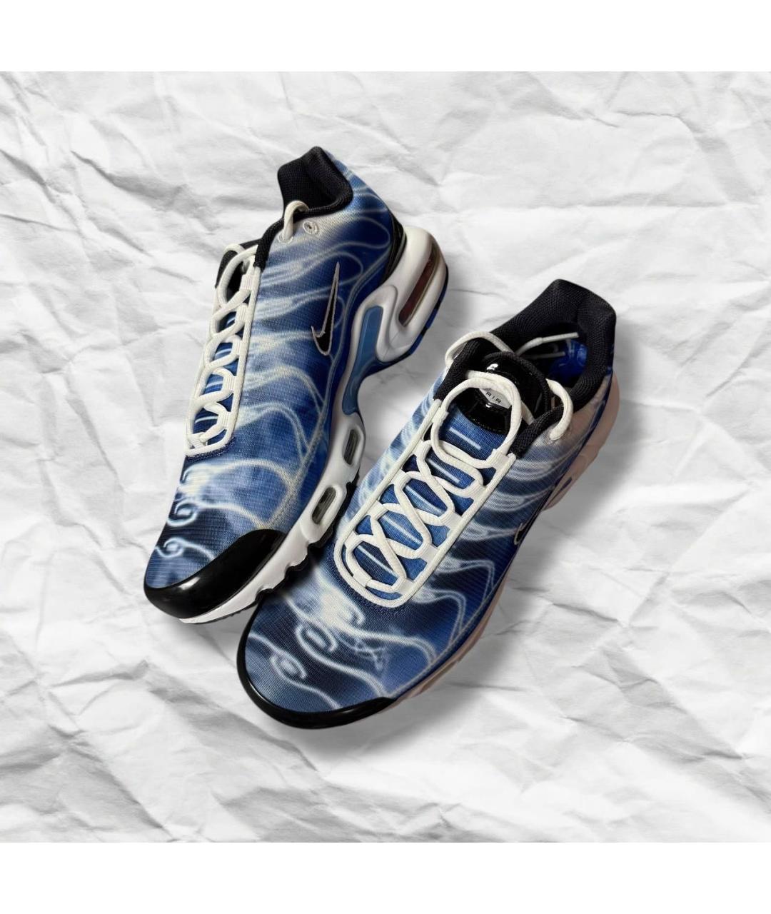 NIKE Синие кожаные низкие кроссовки / кеды, фото 5