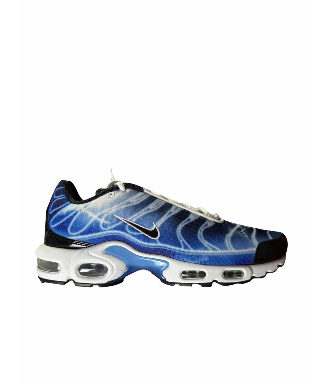 NIKE Синие кожаные низкие кроссовки / кеды, фото 1