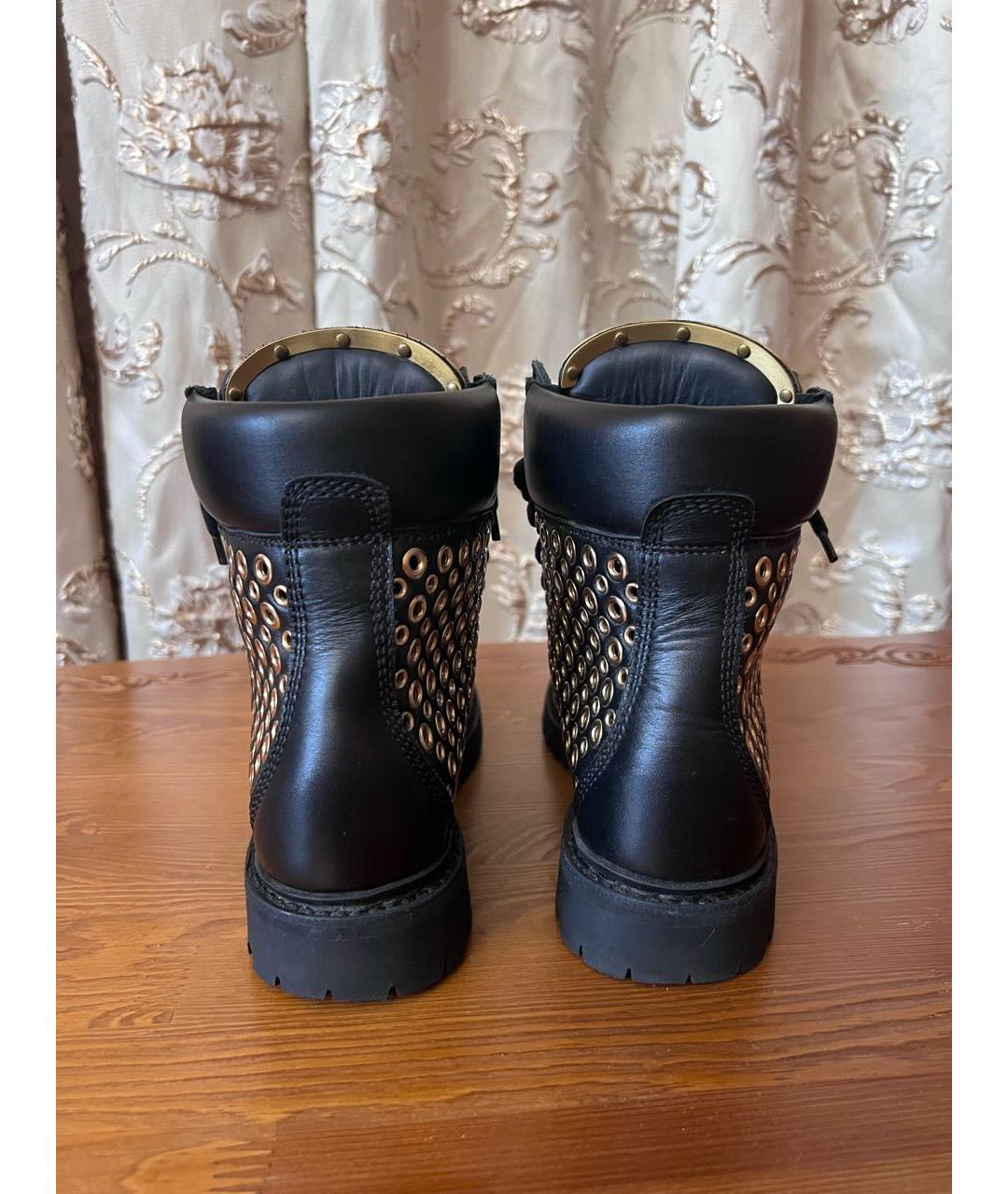 BALMAIN Черные кожаные ботинки, фото 3