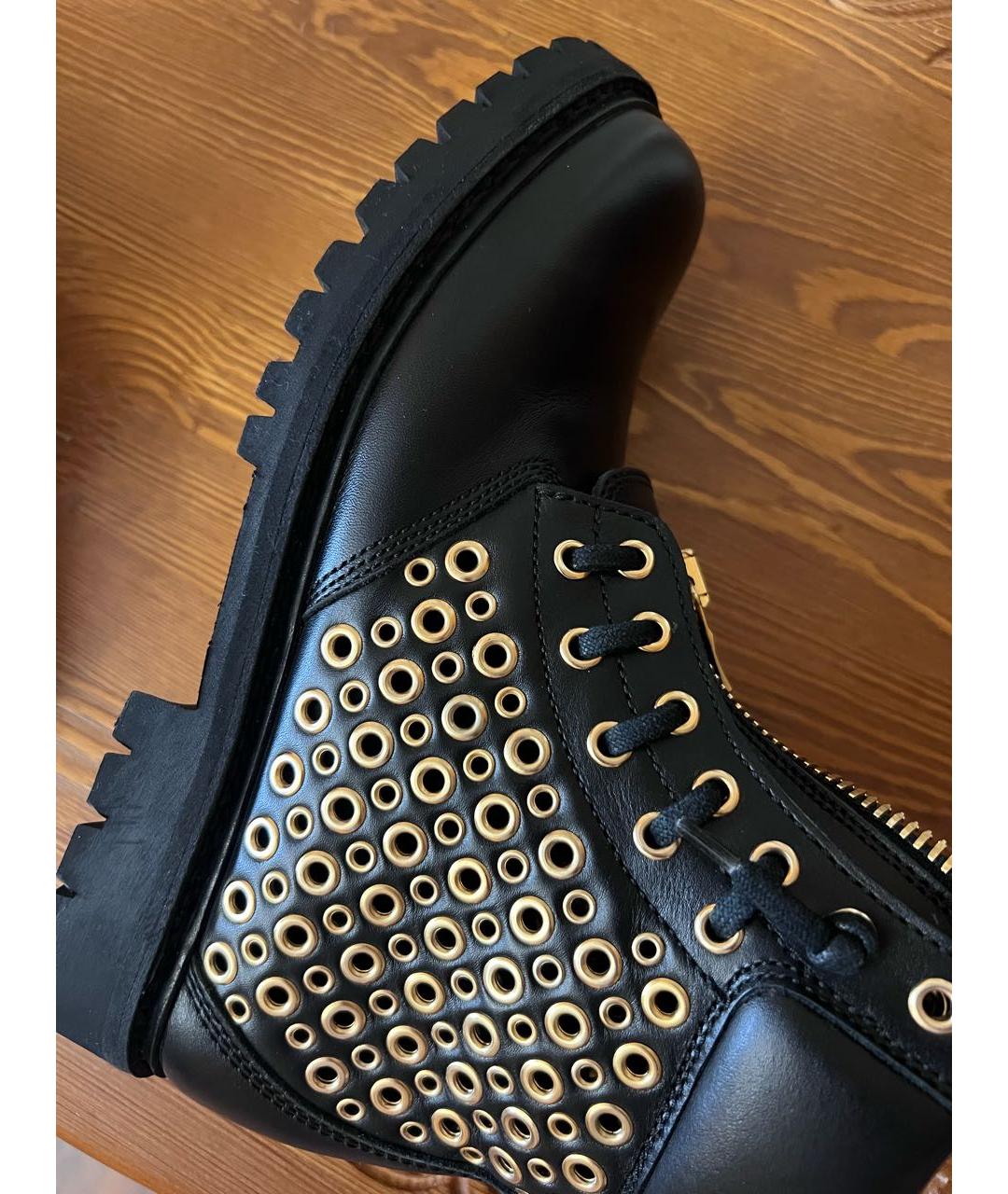 BALMAIN Черные кожаные ботинки, фото 4