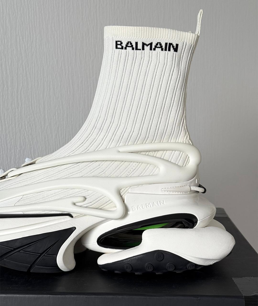 BALMAIN Белые кроссовки, фото 4