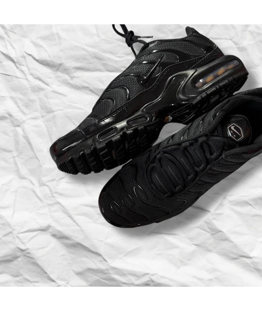 NIKE Черные кожаные низкие кроссовки / кеды, фото 8
