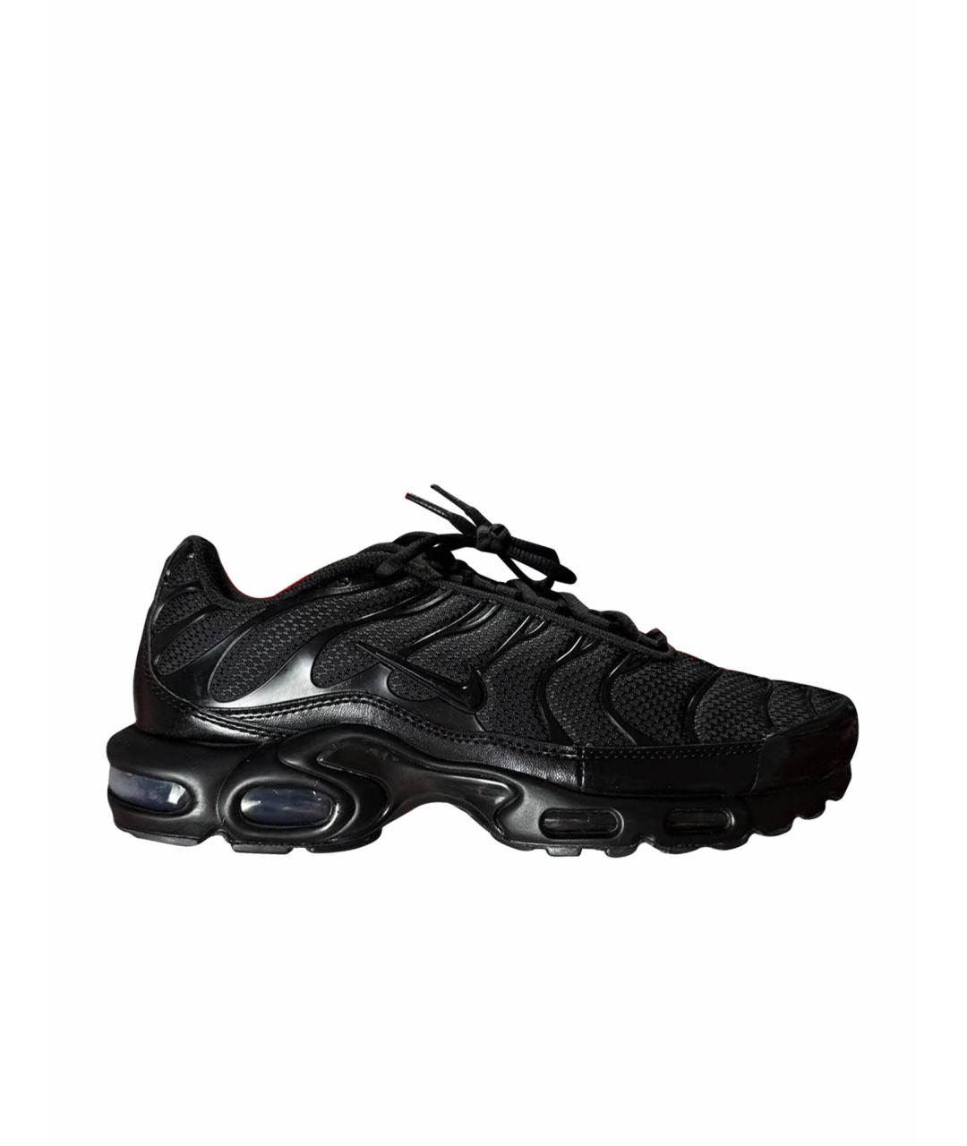 NIKE Черные кожаные низкие кроссовки / кеды, фото 1