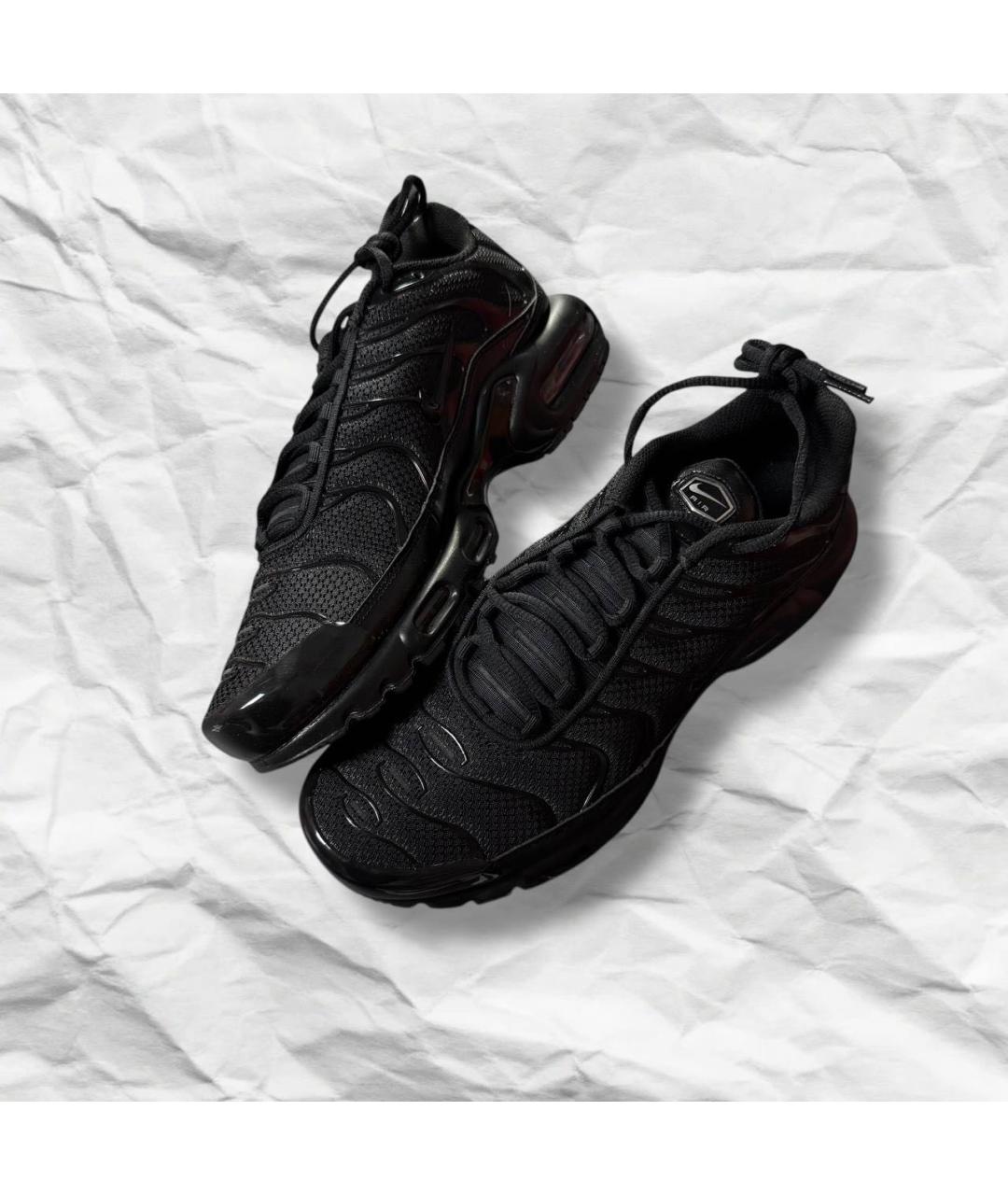 NIKE Черные кожаные низкие кроссовки / кеды, фото 5