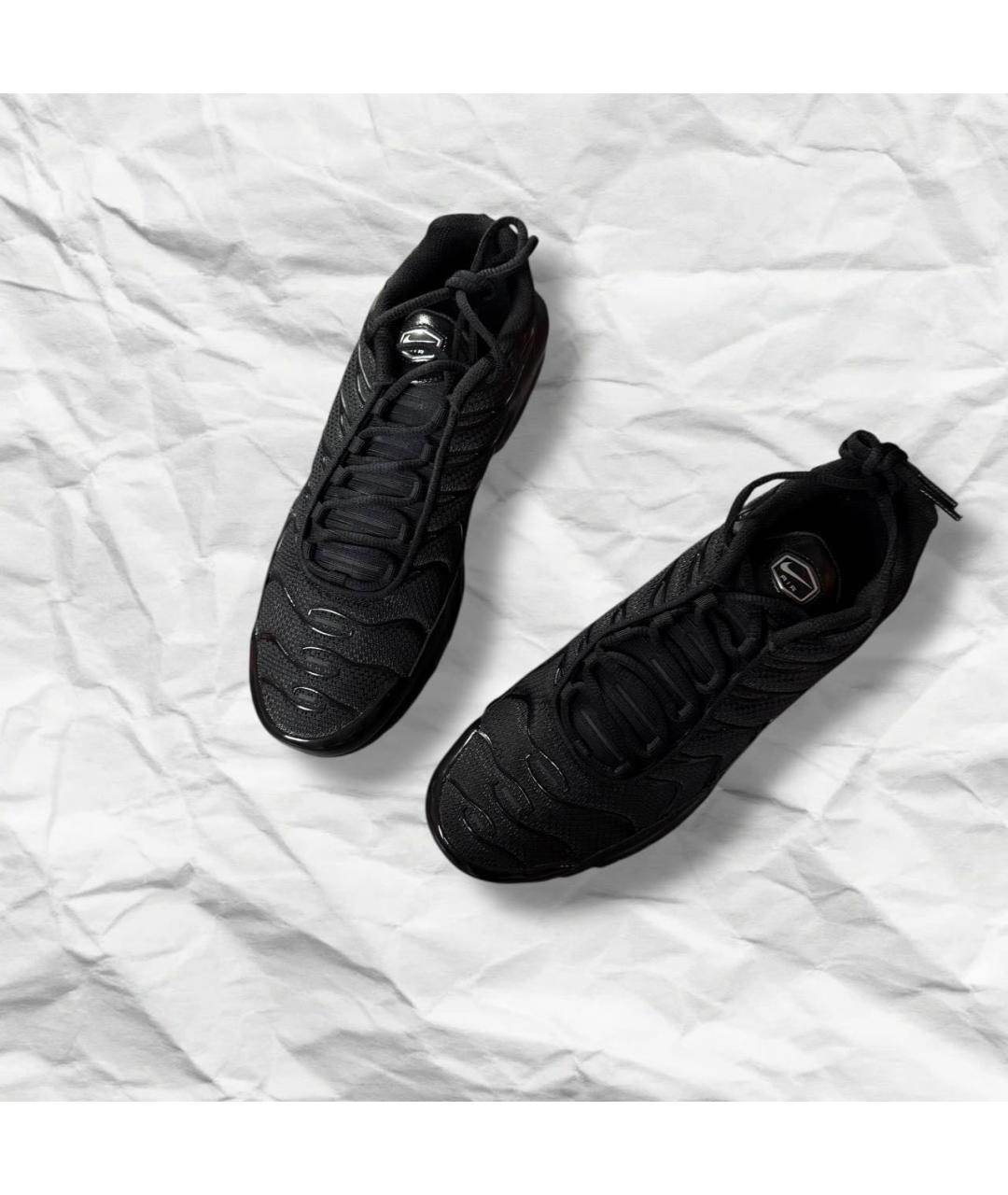 NIKE Черные кожаные низкие кроссовки / кеды, фото 6