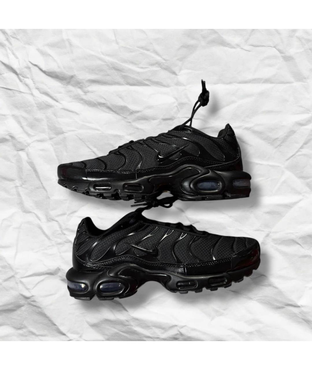 NIKE Черные кожаные низкие кроссовки / кеды, фото 4