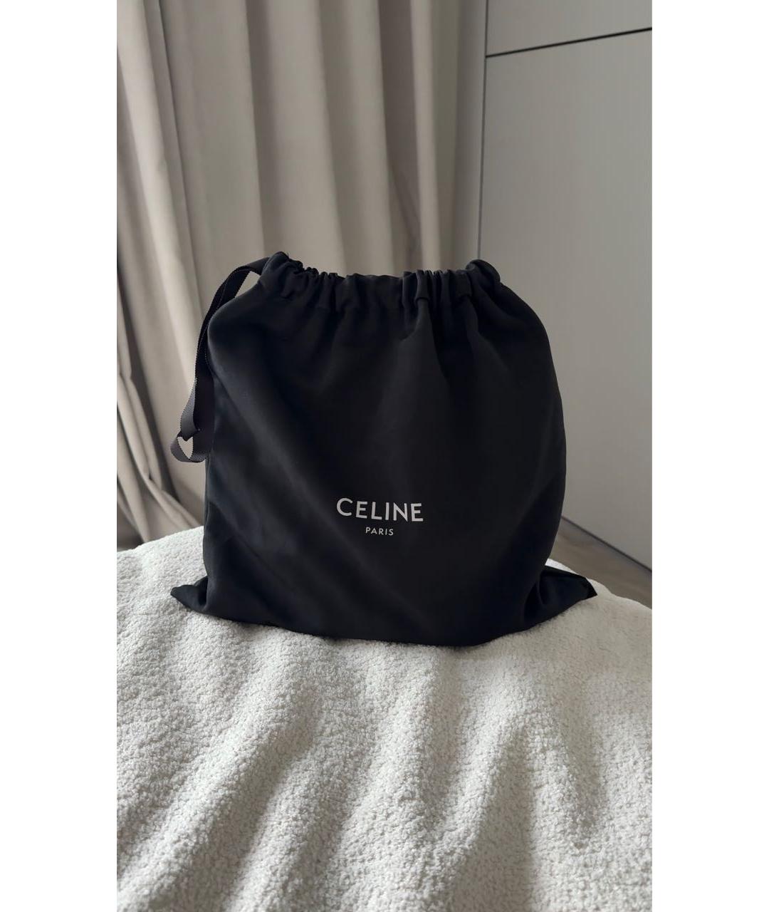 CELINE Бежевая кожаная сумка тоут, фото 7