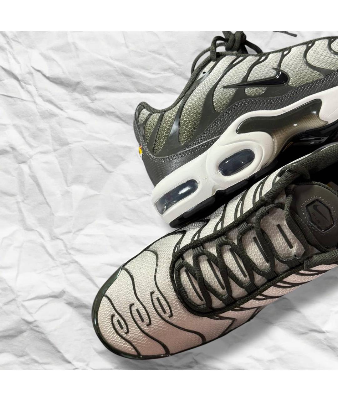 NIKE Бежевые кожаные низкие кроссовки / кеды, фото 7