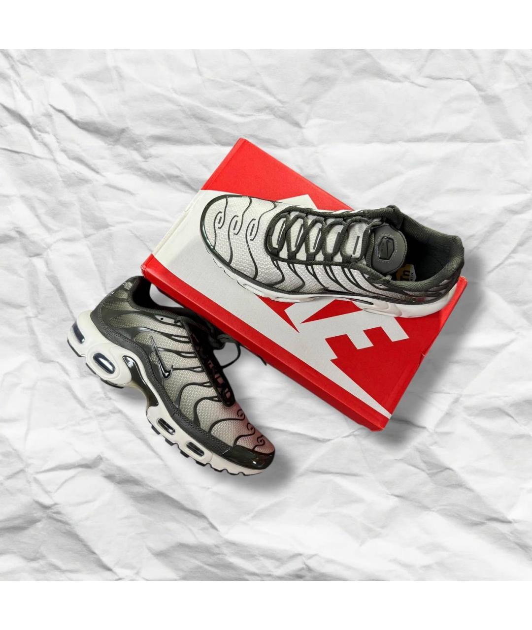 NIKE Бежевые кожаные низкие кроссовки / кеды, фото 2