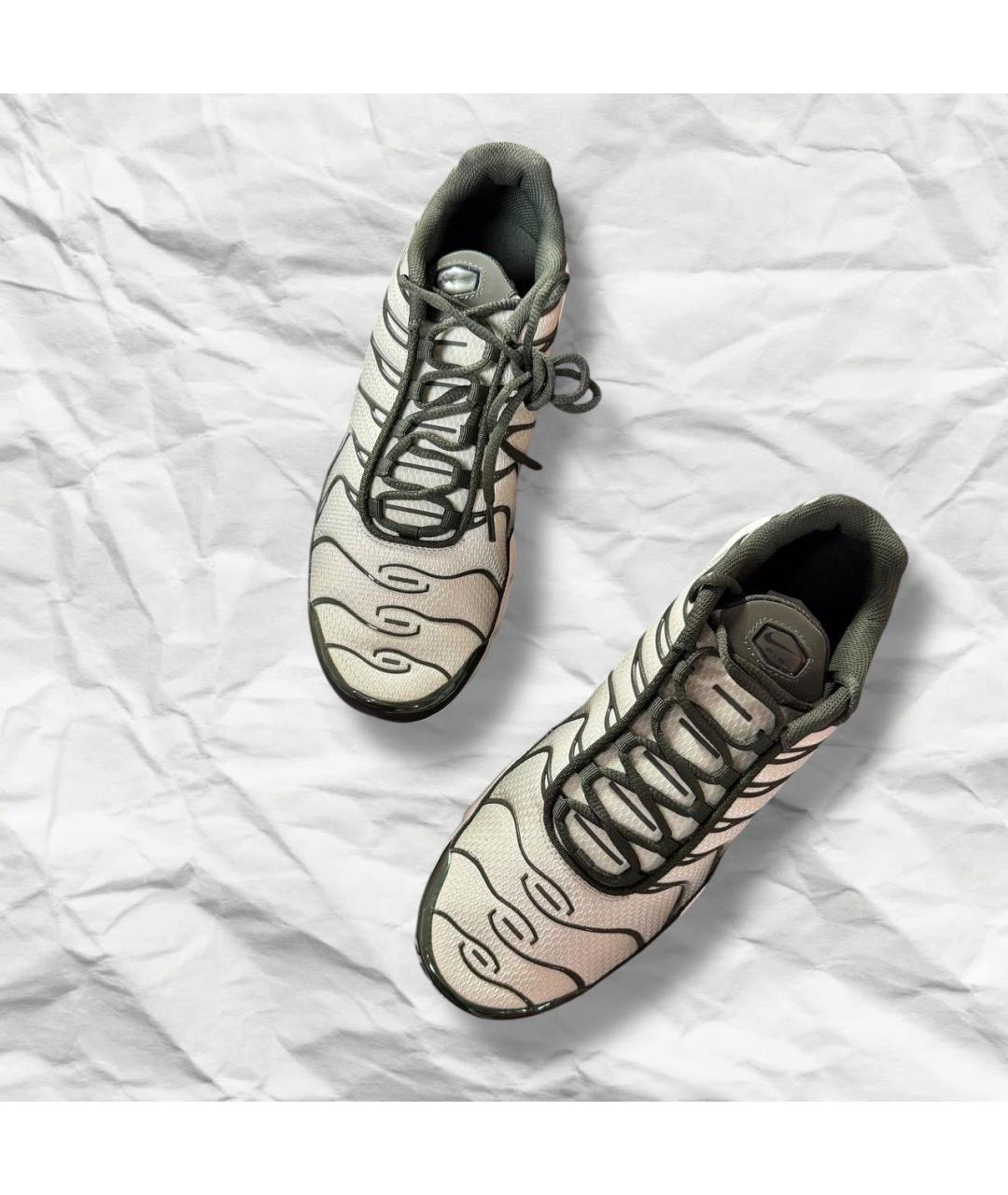 NIKE Бежевые кожаные низкие кроссовки / кеды, фото 6