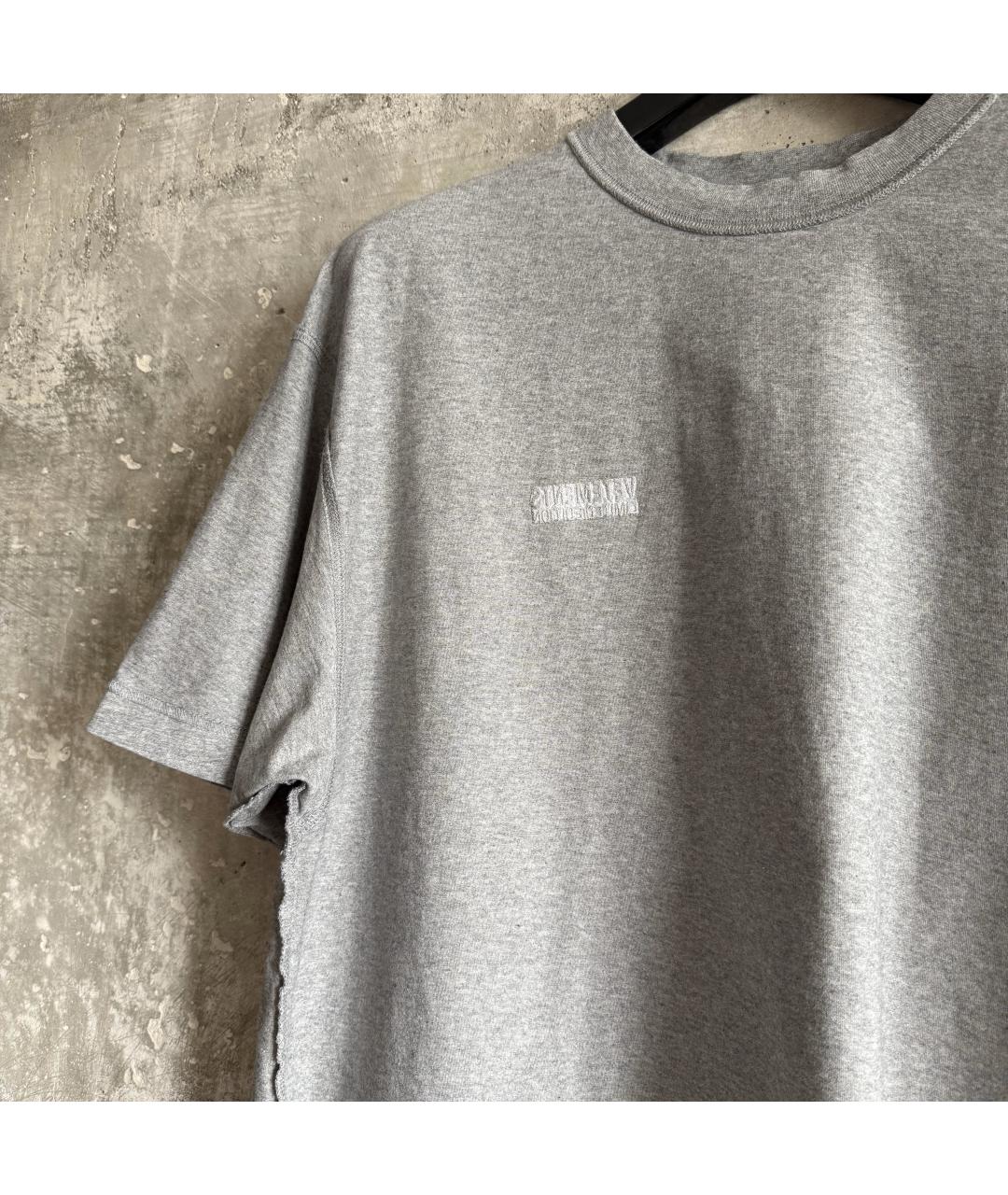 VETEMENTS Серая хлопковая футболка, фото 5