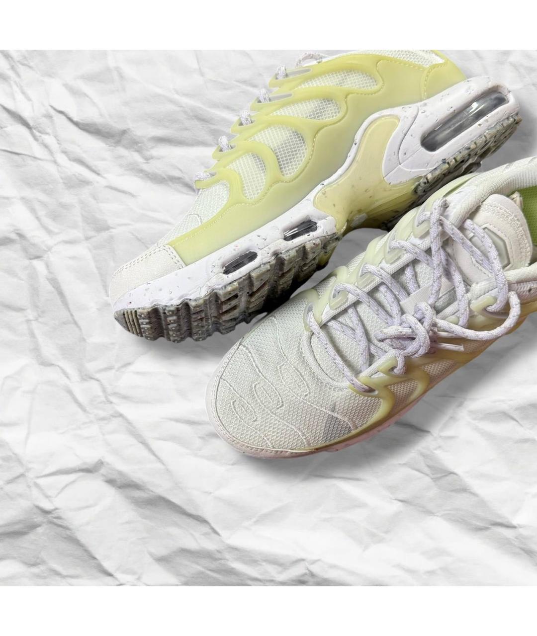 NIKE Бежевые кожаные низкие кроссовки / кеды, фото 6