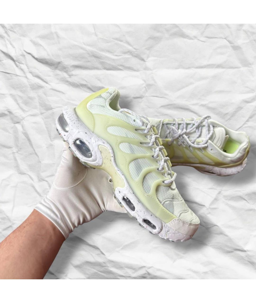 NIKE Бежевые кожаные низкие кроссовки / кеды, фото 9