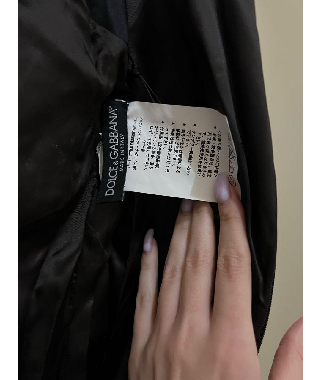 DOLCE&GABBANA Коричневое бархатное коктейльное платье, фото 3