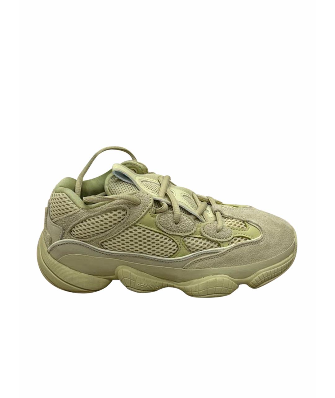 ADIDAS YEEZY Желтые кожаные кроссовки, фото 1