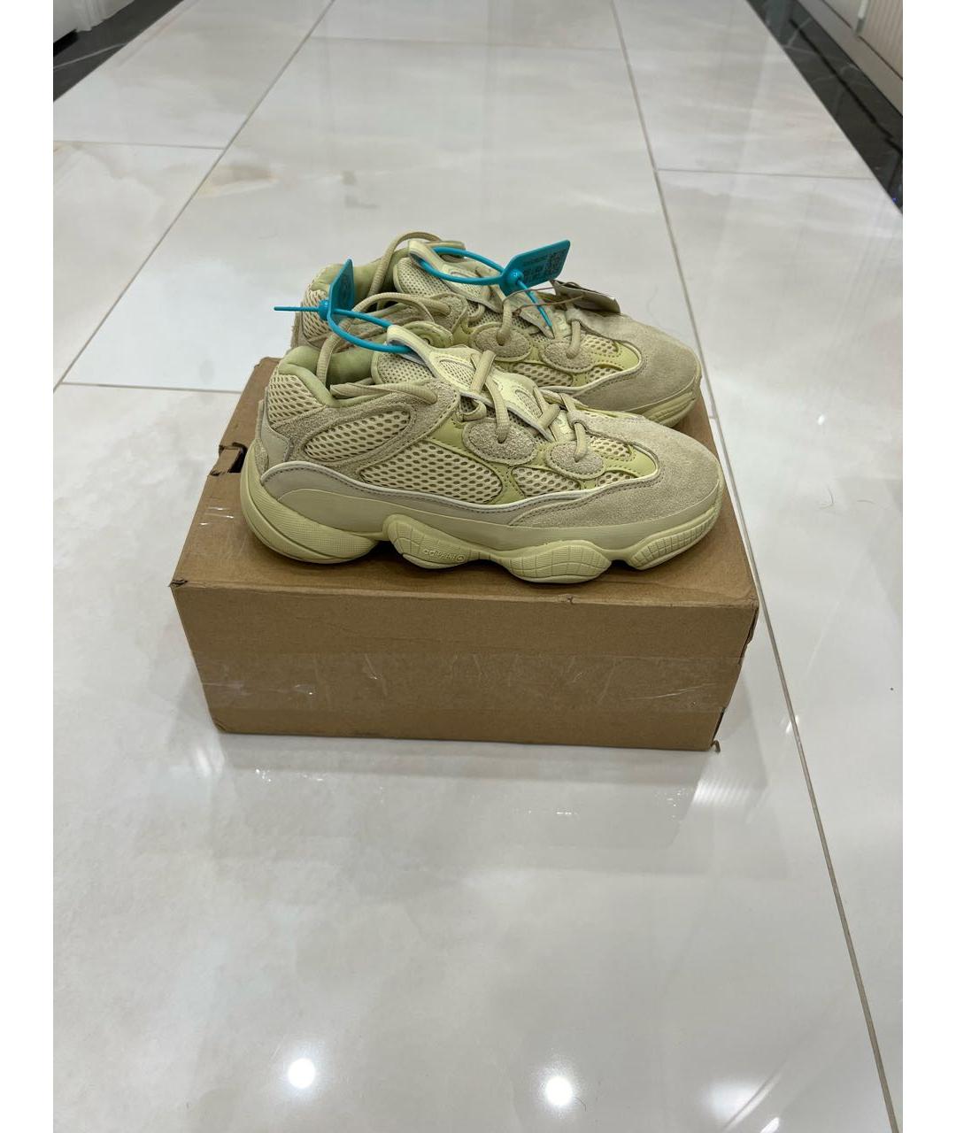ADIDAS YEEZY Желтые кожаные кроссовки, фото 8