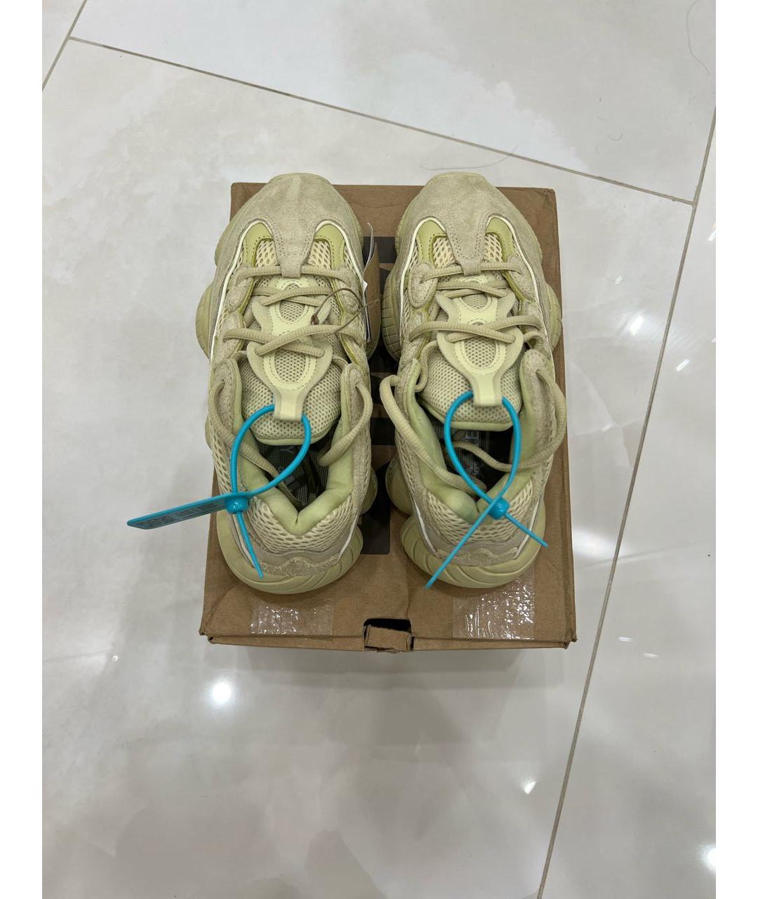 ADIDAS YEEZY Желтые кожаные кроссовки, фото 3