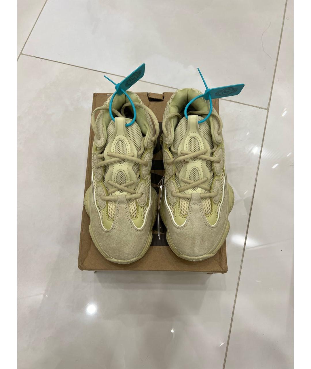 ADIDAS YEEZY Желтые кожаные кроссовки, фото 2