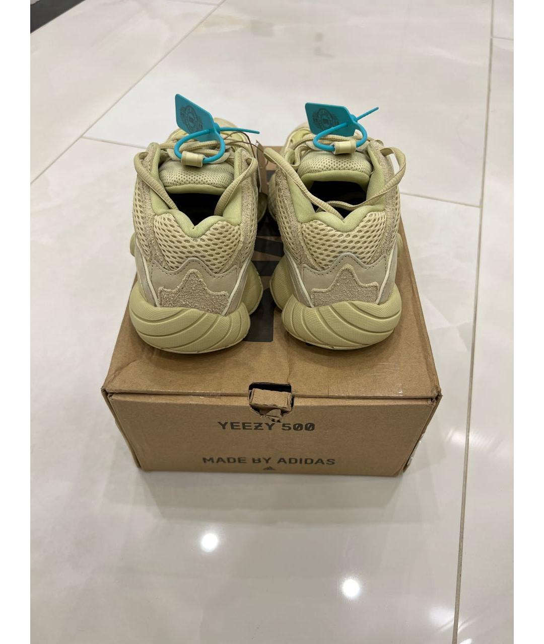 ADIDAS YEEZY Желтые кожаные кроссовки, фото 4