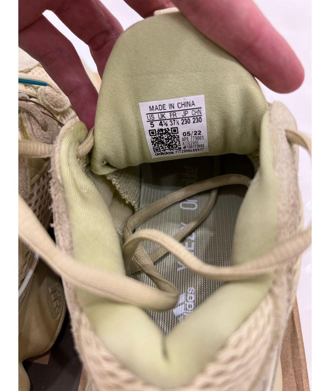 ADIDAS YEEZY Желтые кожаные кроссовки, фото 5