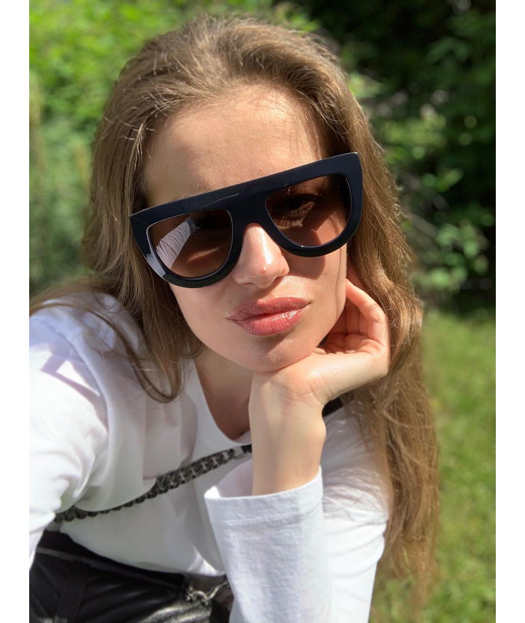 CELINE Черные пластиковые солнцезащитные очки, фото 7