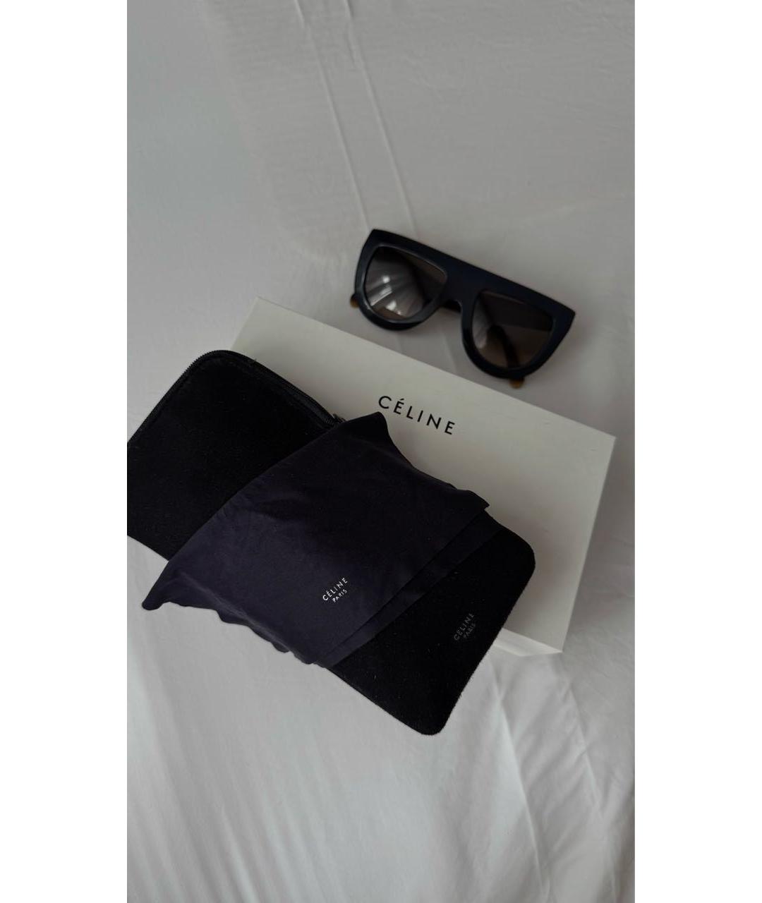 CELINE Черные пластиковые солнцезащитные очки, фото 4
