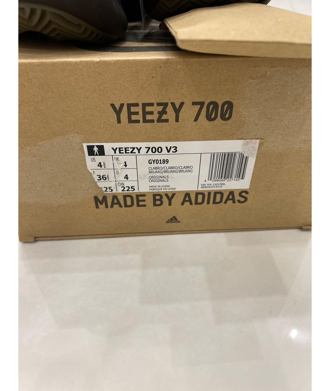 ADIDAS YEEZY Черные текстильные кроссовки, фото 8