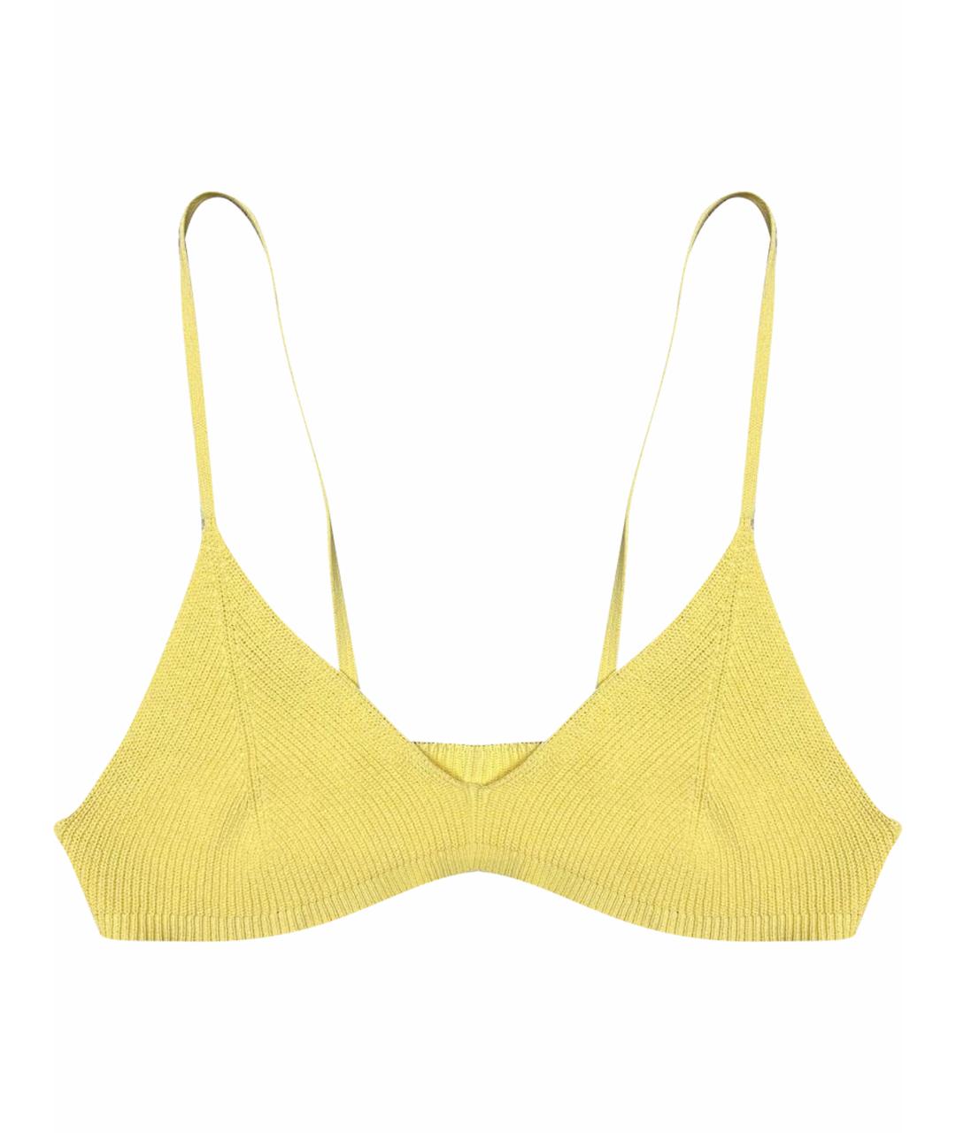 JACQUEMUS Желтая майка, фото 1
