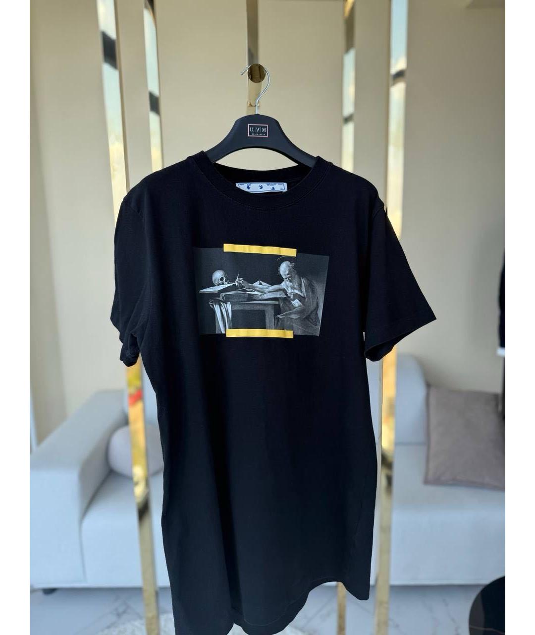 OFF-WHITE Черная футболка, фото 2