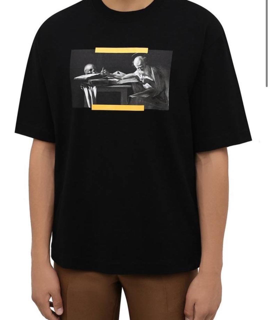 OFF-WHITE Черная футболка, фото 8