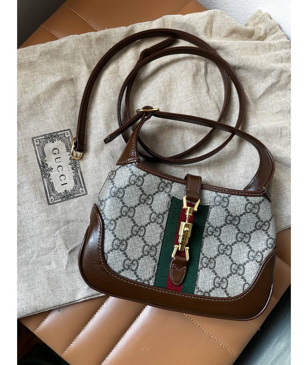 GUCCI Коричневая сумка с короткими ручками, фото 4